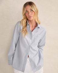 ORGANIC COTTON POPLIN BUTTON DOWN TOP | Talbots US