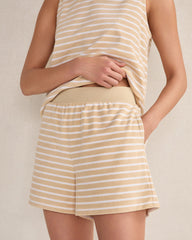 TERRY CLOTH STRIPE SHORTS | Talbots on sale