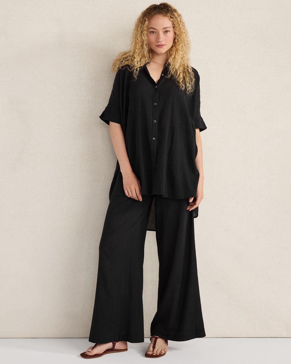 ORGANIC COTTON CRINKLE GAUZE BUTTON DOWN | Talbots for sale