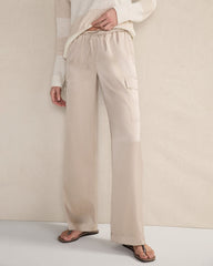 WASHABLE SILK CARGO PANTS | Talbots sale