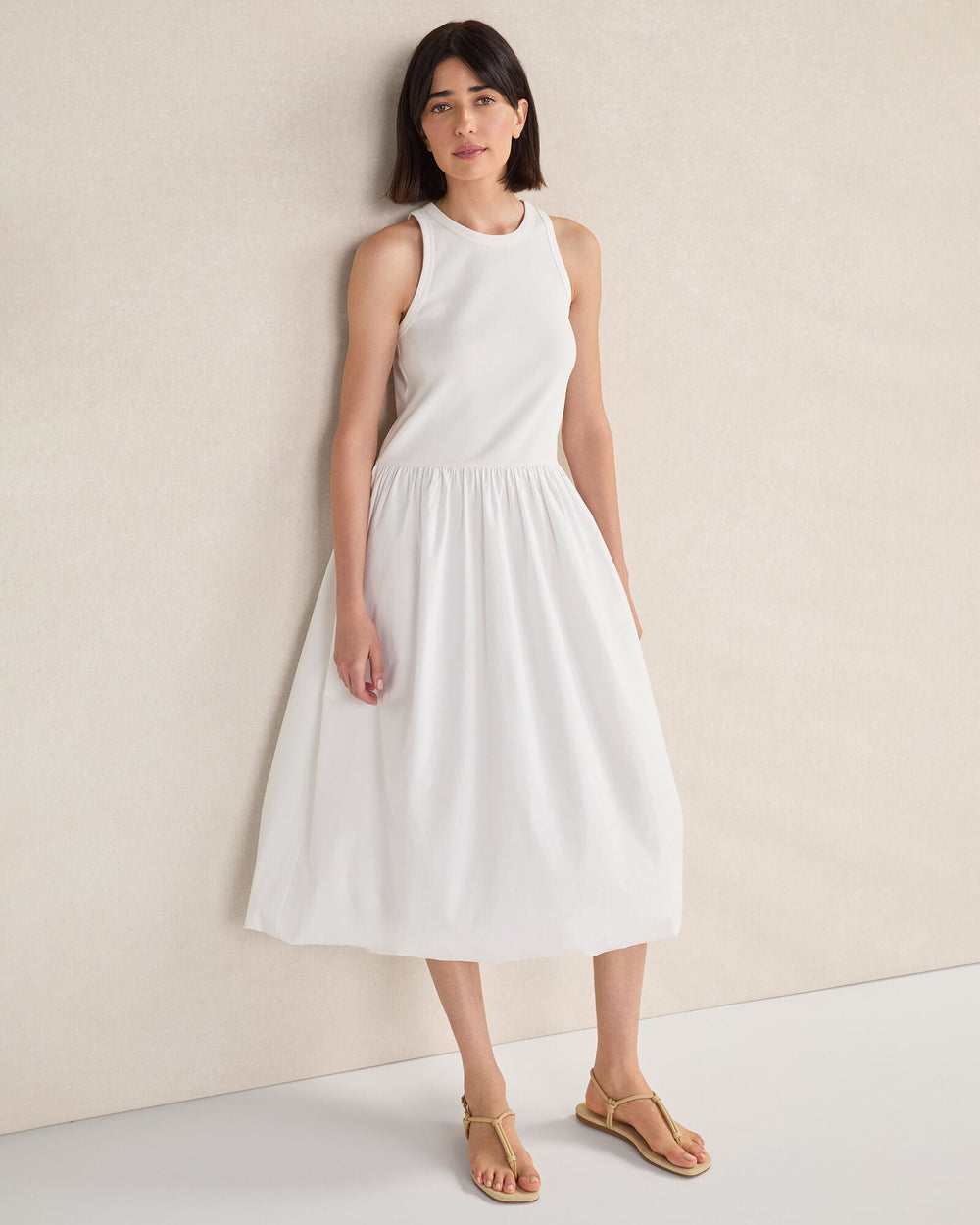 ORGANIC COTTON DROP WAIST BUBBLE DRESS | Talbots sale