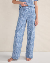 ORGANIC COTTON JERSEY ABSTRACT WAVE SLEEP SET | Talbots discount