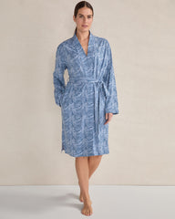 ORGANIC COTTON JERSEY ABSTRACT WAVE ROBE | Talbots sale