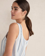 ORGANIC COTTON LINEN COASTAL STRIPE SLEEP DRESS | Talbots on sale