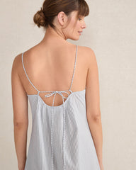 ORGANIC COTTON POPLIN DELICATE STRIPE SLEEP DRESS | Talbots sale