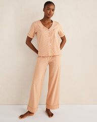 ORGANIC COTTON JERSEY STRIPED SLEEP PANTS | Talbots sale