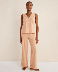ORGANIC COTTON JERSEY STRIPED SLEEP PANTS | Talbots sale