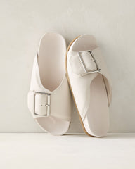 LEATHER BUCKLE SLIDES | Talbots for sale