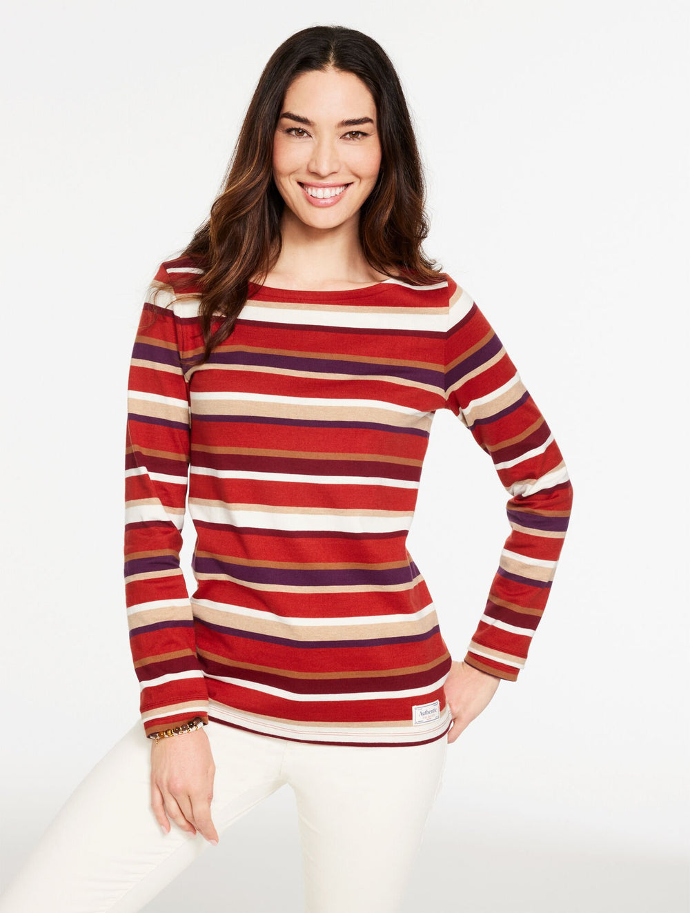 AUTHENTIC TALBOTS TEE - BOXWOOD STRIPE | Talbots online
