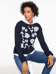 EMBROIDERED DROP SHOULDER SWEATSHIRT | Talbots near me