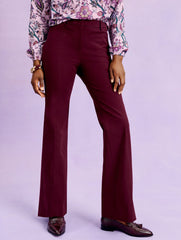 FLARE LEG COTTON BI-STRETCH PANTS | Talbots online