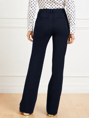 FLARE LEG COTTON BI-STRETCH PANTS | Talbots online