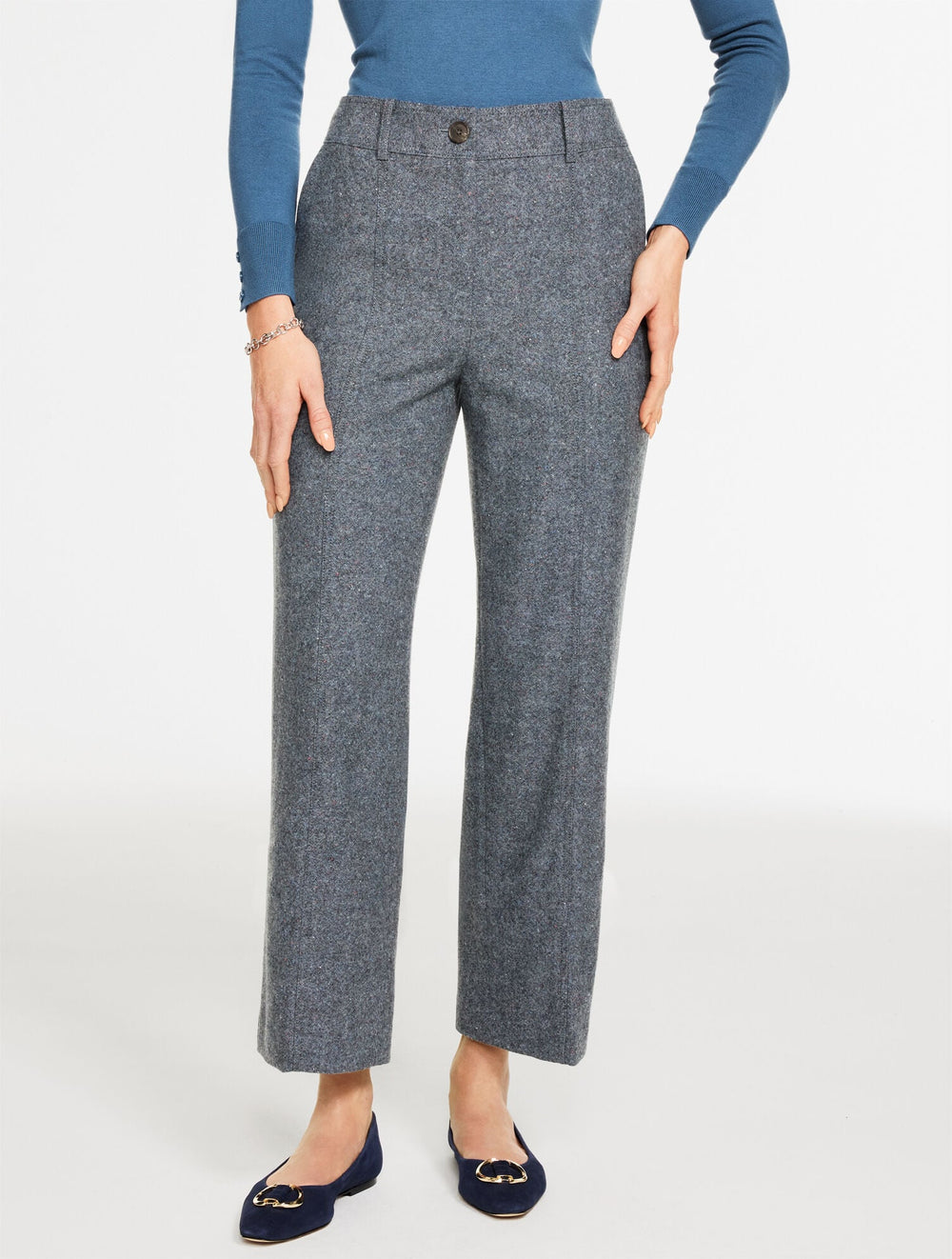 SLIM WIDE LEG ANKLE PANTS - DONEGAL | Talbots for sale