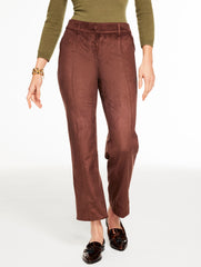 SLIM WIDE ANKLE FAUX SUEDE PANTS | Talbots for sale