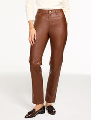 STRAIGHT LEG FAUX LEATHER PANTS | Talbots near me