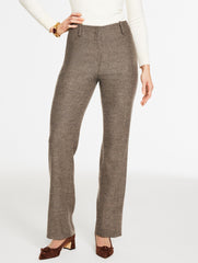 TALBOTS SOUTHAMPTON WOOL STRAIGHT LEG PANTS - HERRINGBONE | Talbots outlet
