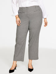PLUS EXCLUSIVE SLIM WIDE ANKLE PANTS - HARVEST HOUNDSTOOTH | Talbots on sale