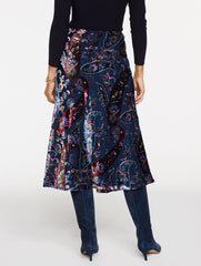 BURNOUT VELVET SKIRT - FLORAL PAISLEY | Talbots discount