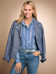 MISTY TWEED MOTO JACKET | Talbots sale