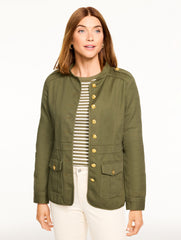SLUB TWILL MILITARY JACKET | Talbots near me