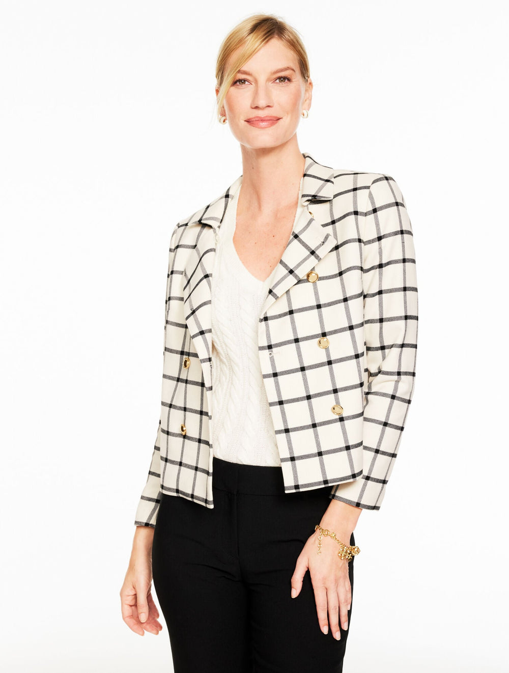 DOUBLE BREASTED JACKET - WINDOWPANE | Talbots near me