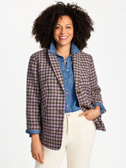 PLUS EXCLUSIVE PEMBERLEY PLAID CLASSIC BLAZER | Talbots sale