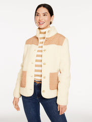 MIXED MEDIA SHERPA JACKET | Talbots for sale