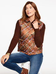 QUILTED BARN VEST - KELLYNCH PLAID | Talbots on sale