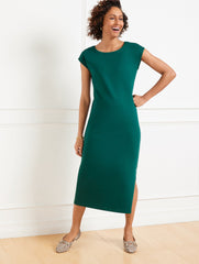 PASSPORT PONTE SCOOP NECK DRESS | Talbots for sale