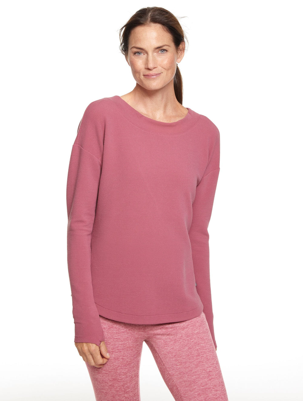 TECH WAFFLE KNIT OPEN BACK PULLOVER | Talbots US