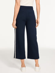 AIRKNIT STRETCH WIDE CROP SIDE STRIPE PANTS | Talbots sale