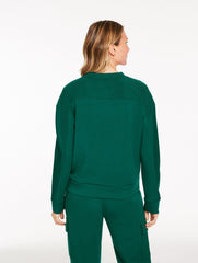 AIRKNIT STRETCH RIBBED CREWNECK PULLOVER | Talbots US