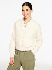 QUILTED SWEATER BOMBER | Talbots for sale