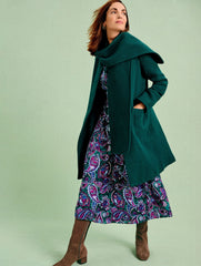 FIT & FLARE RUFFLE DRESS - PICCADILLY PAISLEY | Talbots for sale