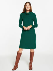 JACQUARD COWLNECK SHIFT DRESS | Talbots on sale