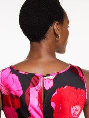 SATIN MIDI DRESS - BLOOMING FLORAL | Talbots online