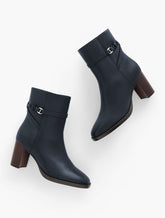 CLAUDETTE NAPPA BLOCK HEEL ANKLE BOOTS | Talbots near me