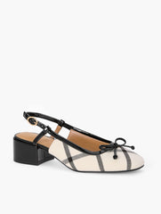 MARLOW WINDOWPANE SLINGBACK PUMPS | Talbots on sale
