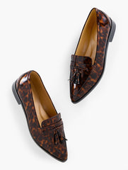 REECE POINTED TOE LOAFERS - TORTOISESHELL PATENT | Talbots outlet