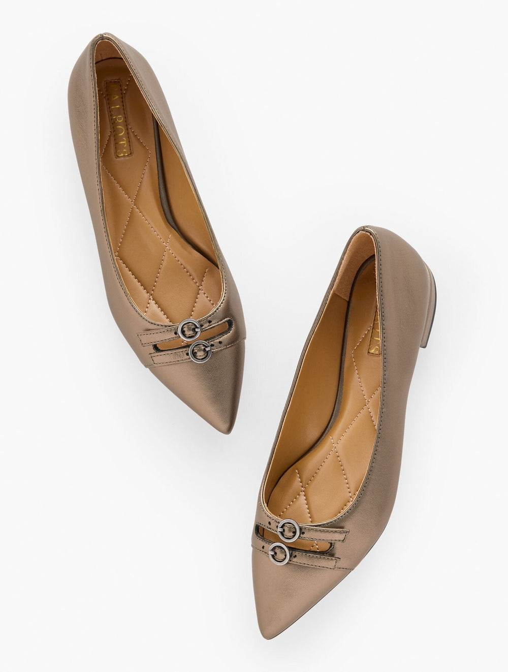 SCARLET METALLIC CUT OUT NAPPA FLATS | Talbots for sale