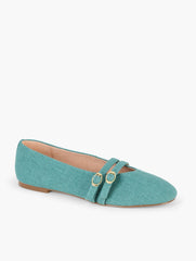 VERA WASHED LINEN MARY JANE BALLET FLATS | Talbots near me