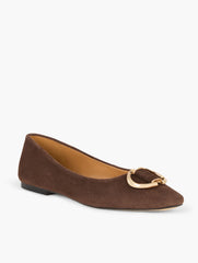 WHITLEY ORNAMENT SUEDE BALLET FLATS | Talbots outlet