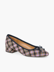 VANESSA PEMBERLEY PLAID BLOCK HEEL PUMPS | Talbots online