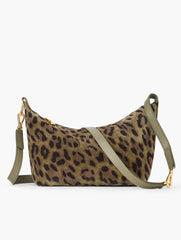 LEOPARD SUEDE CONVERTIBLE CROSSBODY BAG | Talbots discount