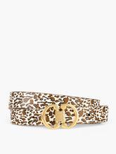 LEATHER REVERSIBLE BELT - LEOPARD | Talbots US