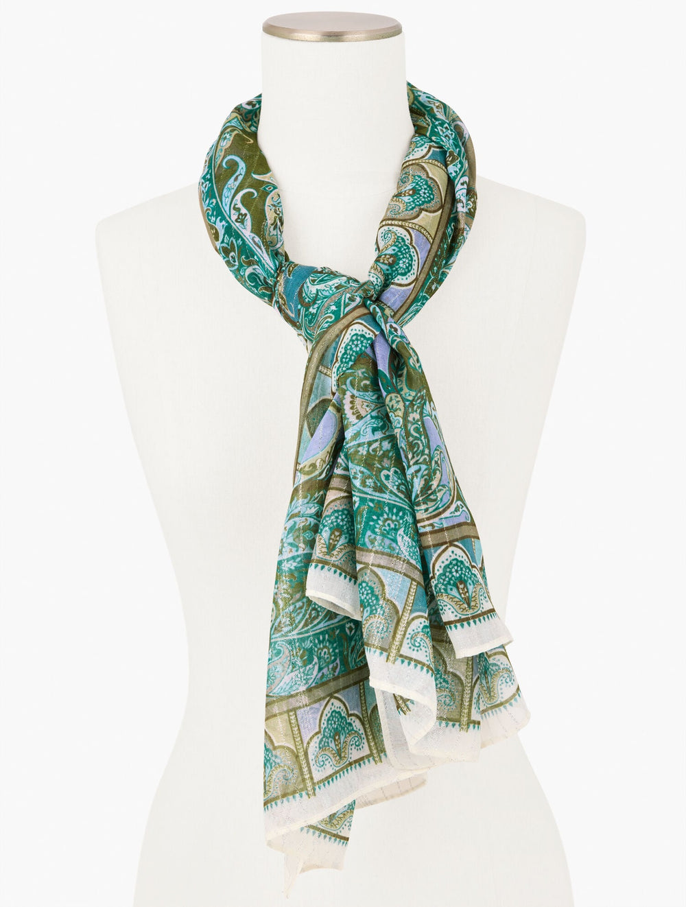 ECHO PAISLEY OVERSIZED SQUARE SCARF | Talbots for sale