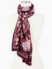 ECHO PLEATED LIVELY FLORAL OBLONG SCARF | Talbots on sale