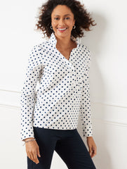 NON-IRON POPOVER - LOVELY DOTS | Talbots outlet