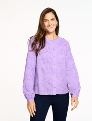 LILY FLORAL EMBROIDERED TOP | Talbots online