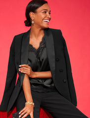 LACE TRIM SATIN CAMISOLE | Talbots outlet